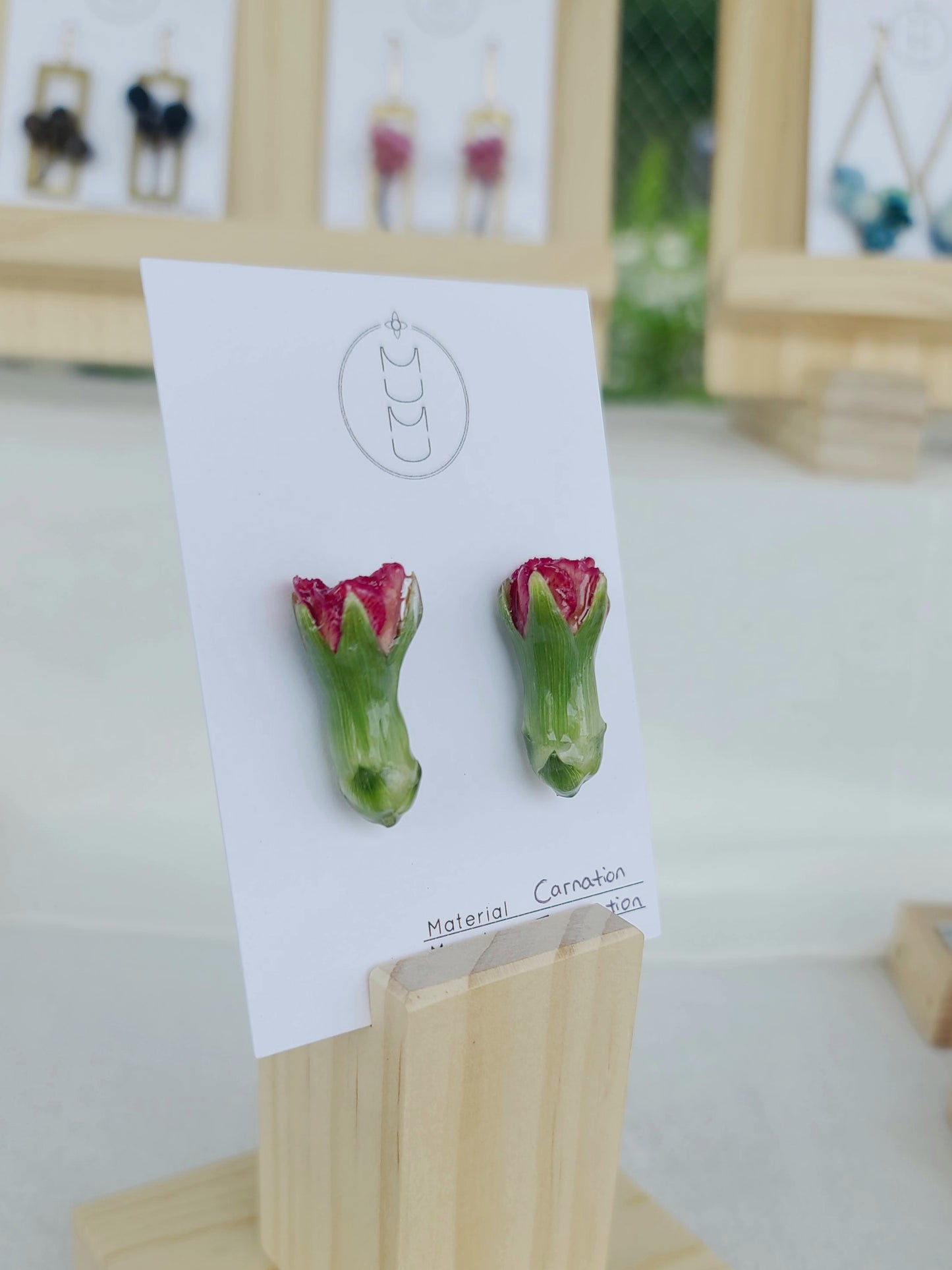 Carnation Bud Stud Earrings
