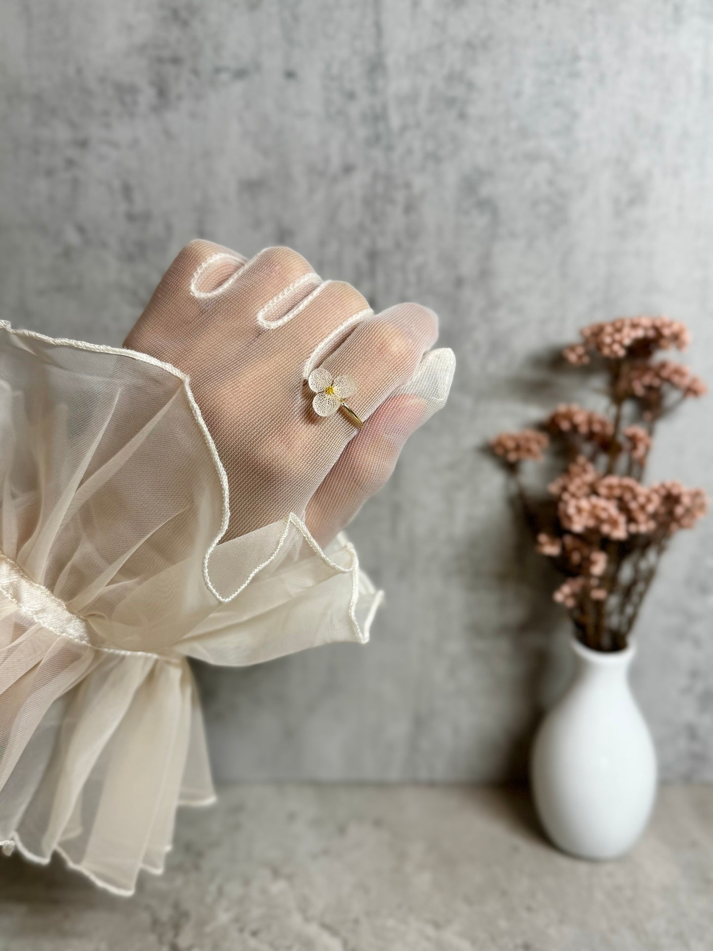 Hydrangea Ring ~White~