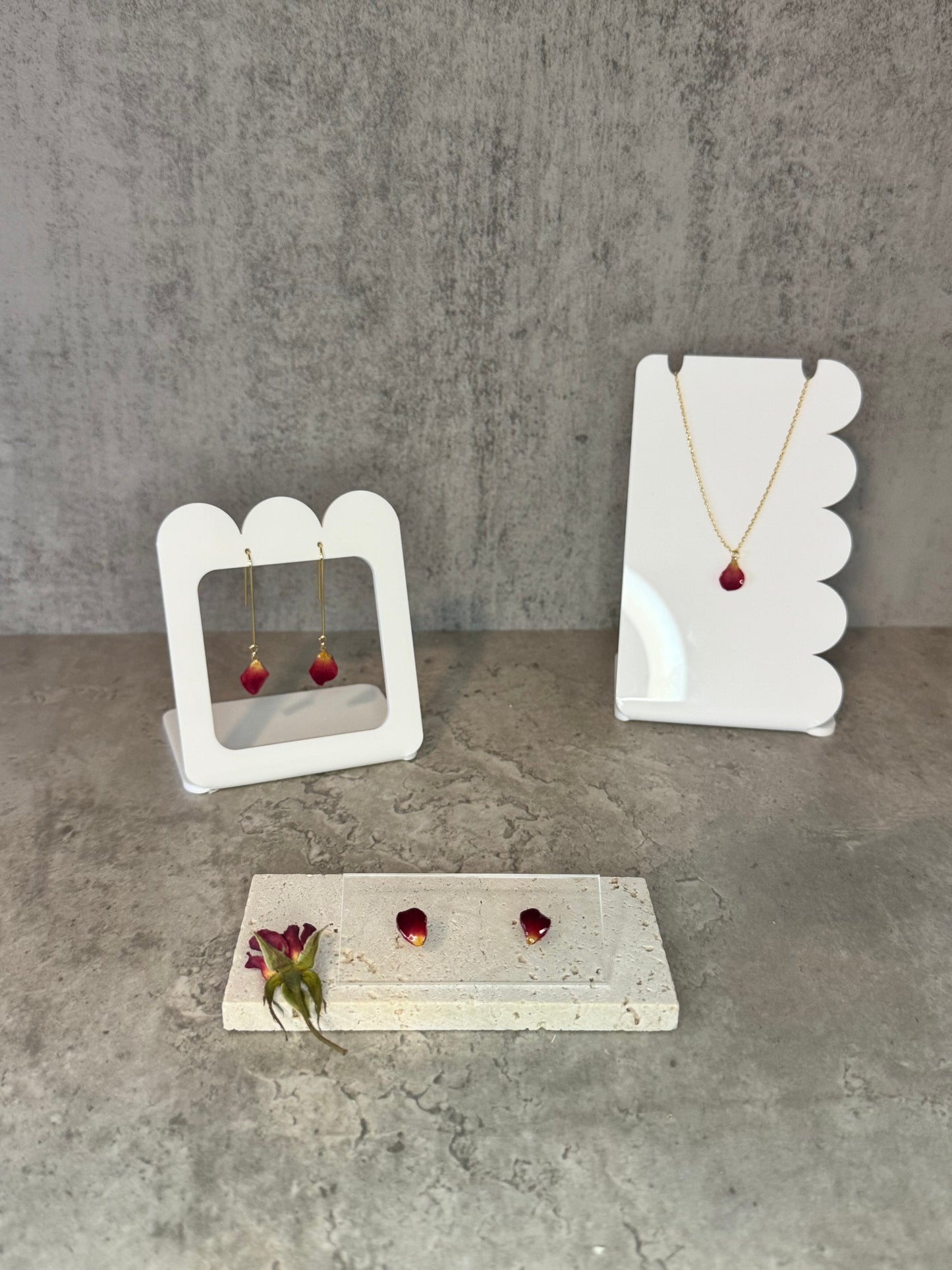 Rose Petal Stud Earrings
