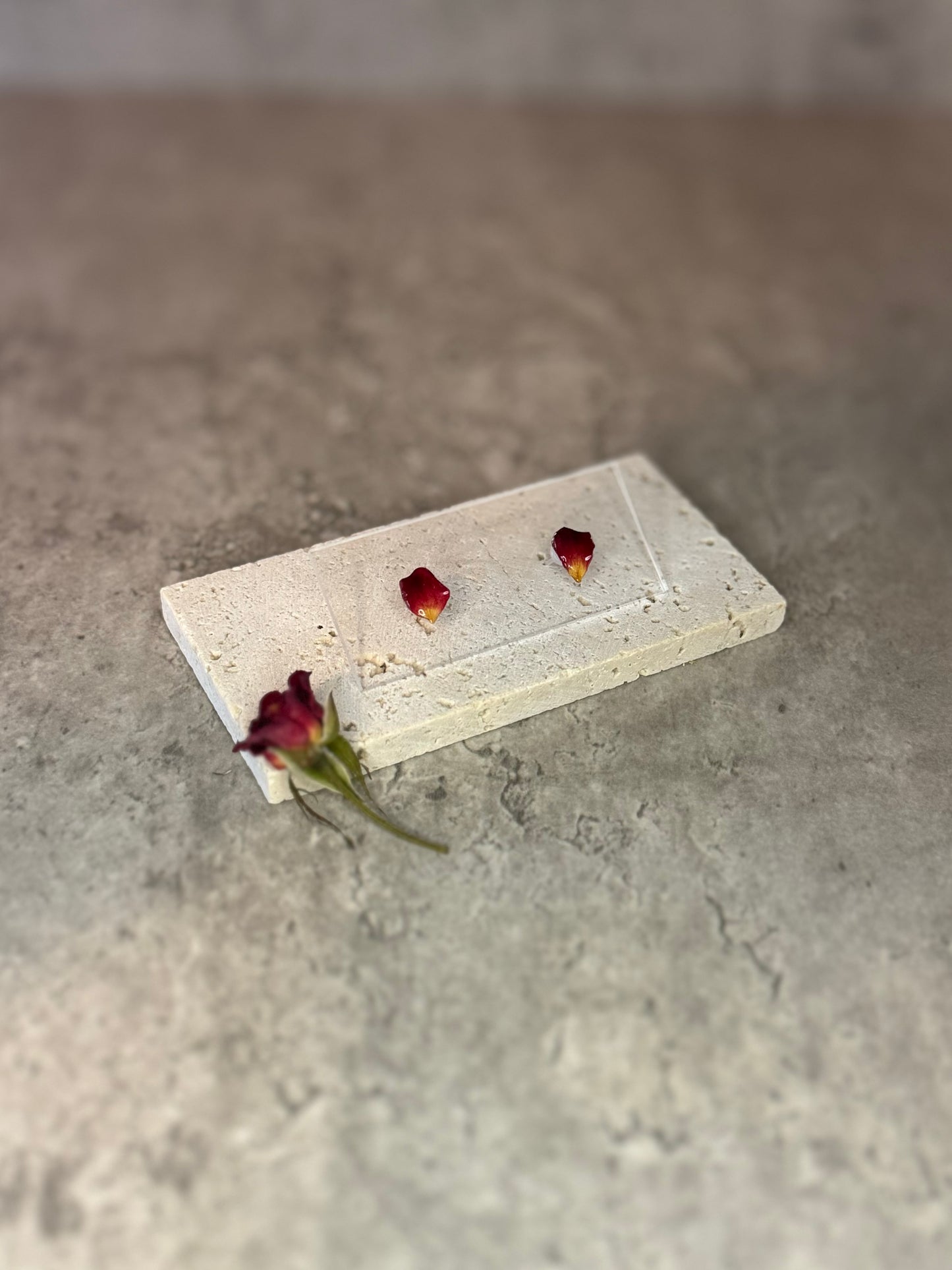Rose Petal Stud Earrings