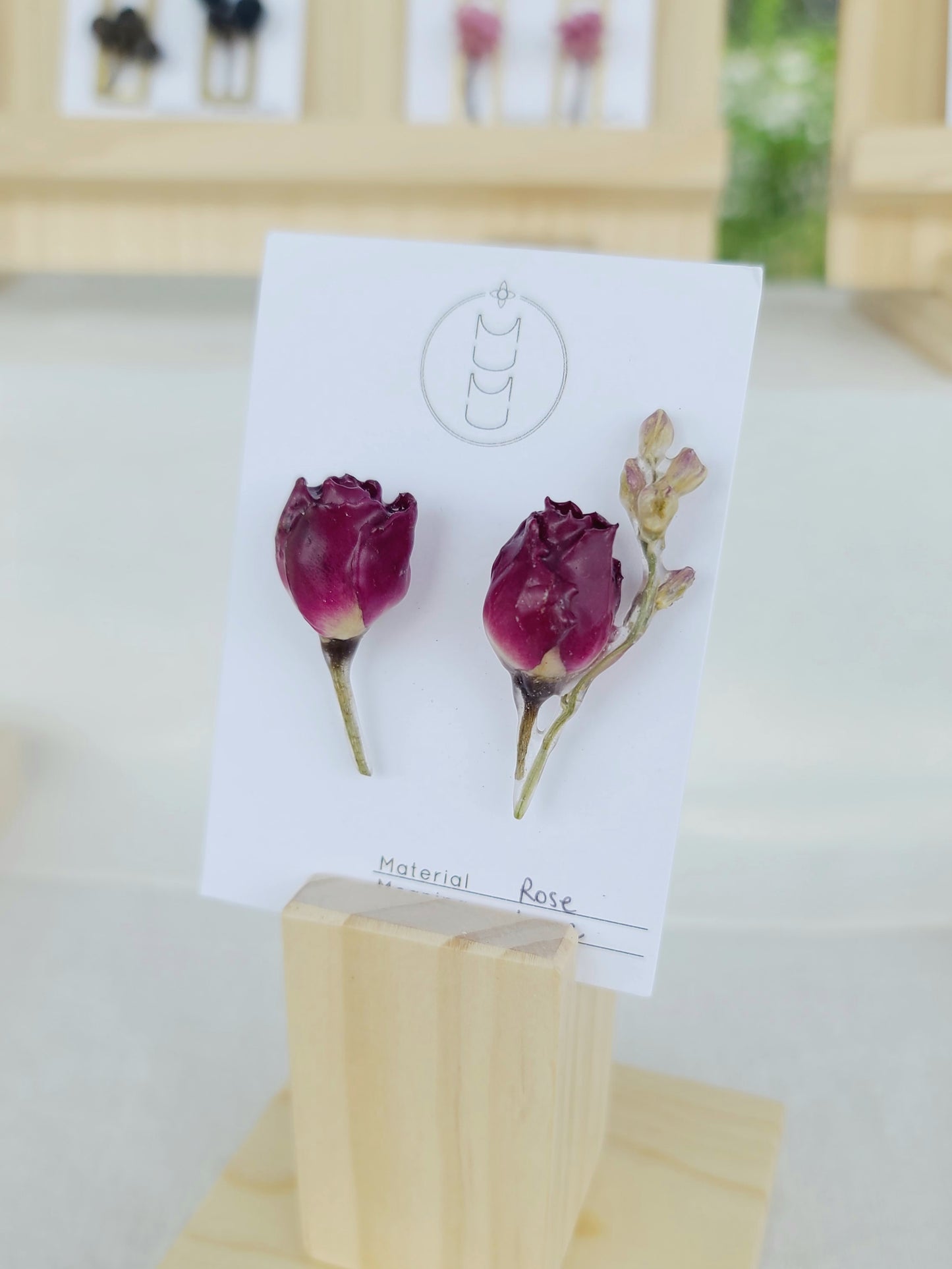 Rose x Delphinium Stud Earrings