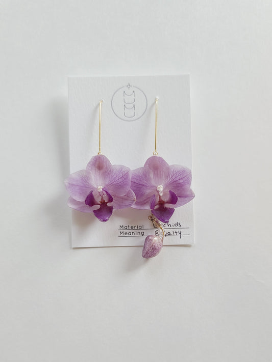 Orchids Earrings with Bud