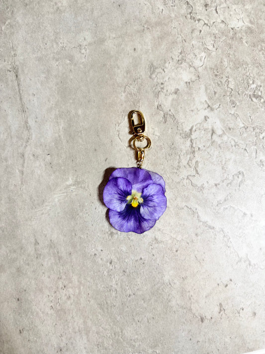 Pansy Bag Charm 1