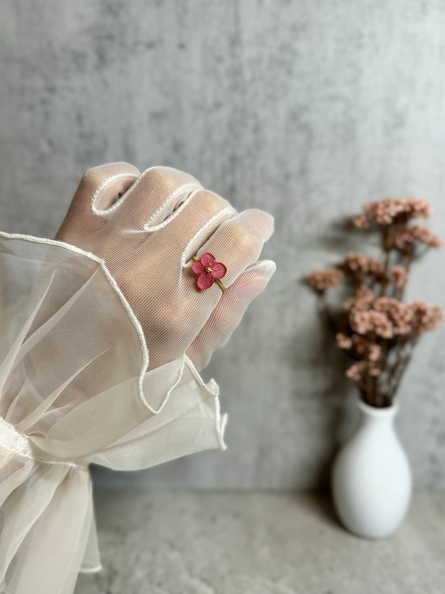 Hydrangea Ring ~Cassis Pink~