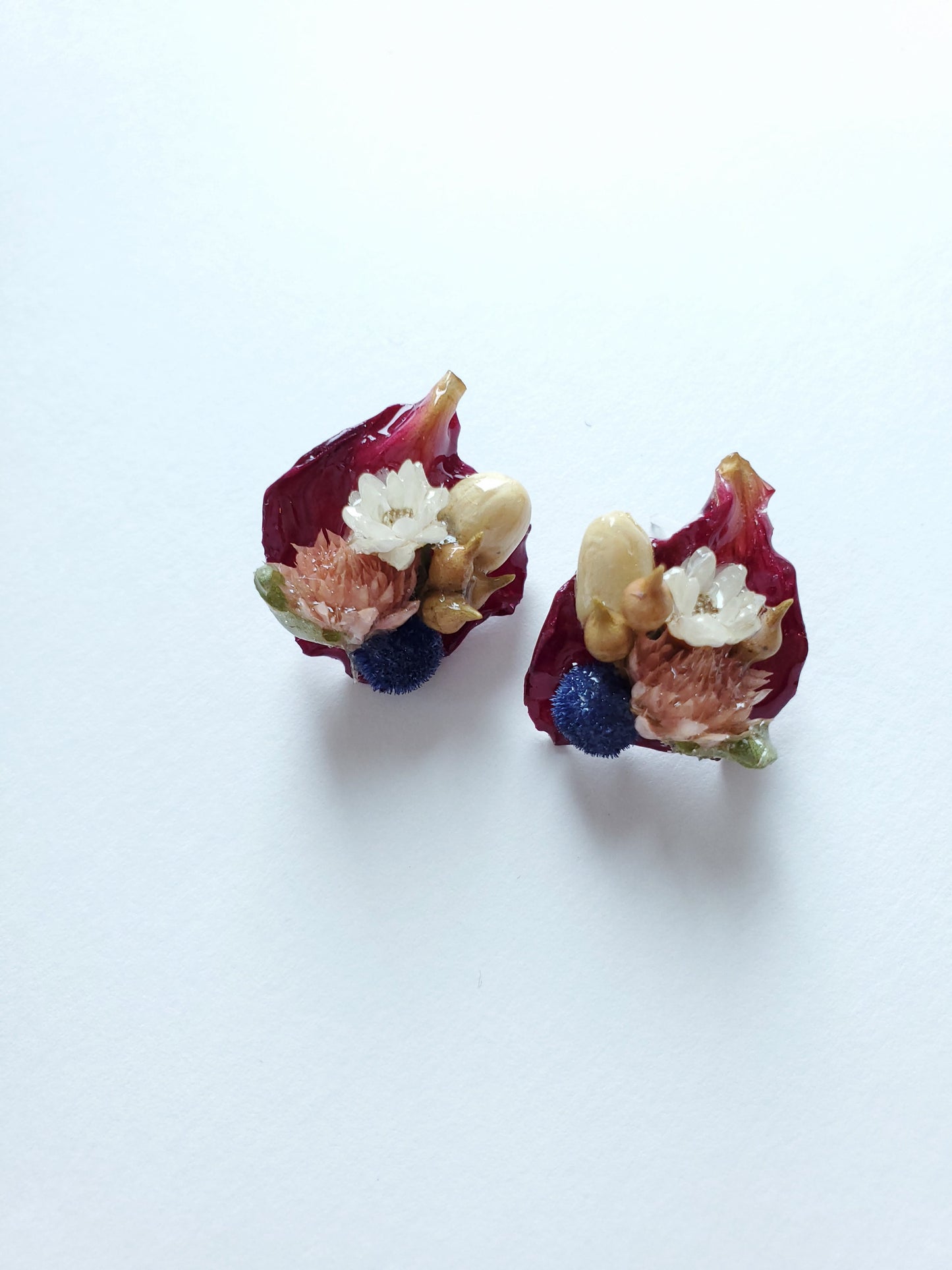 Rose Petal Bouquet Stud Earrings